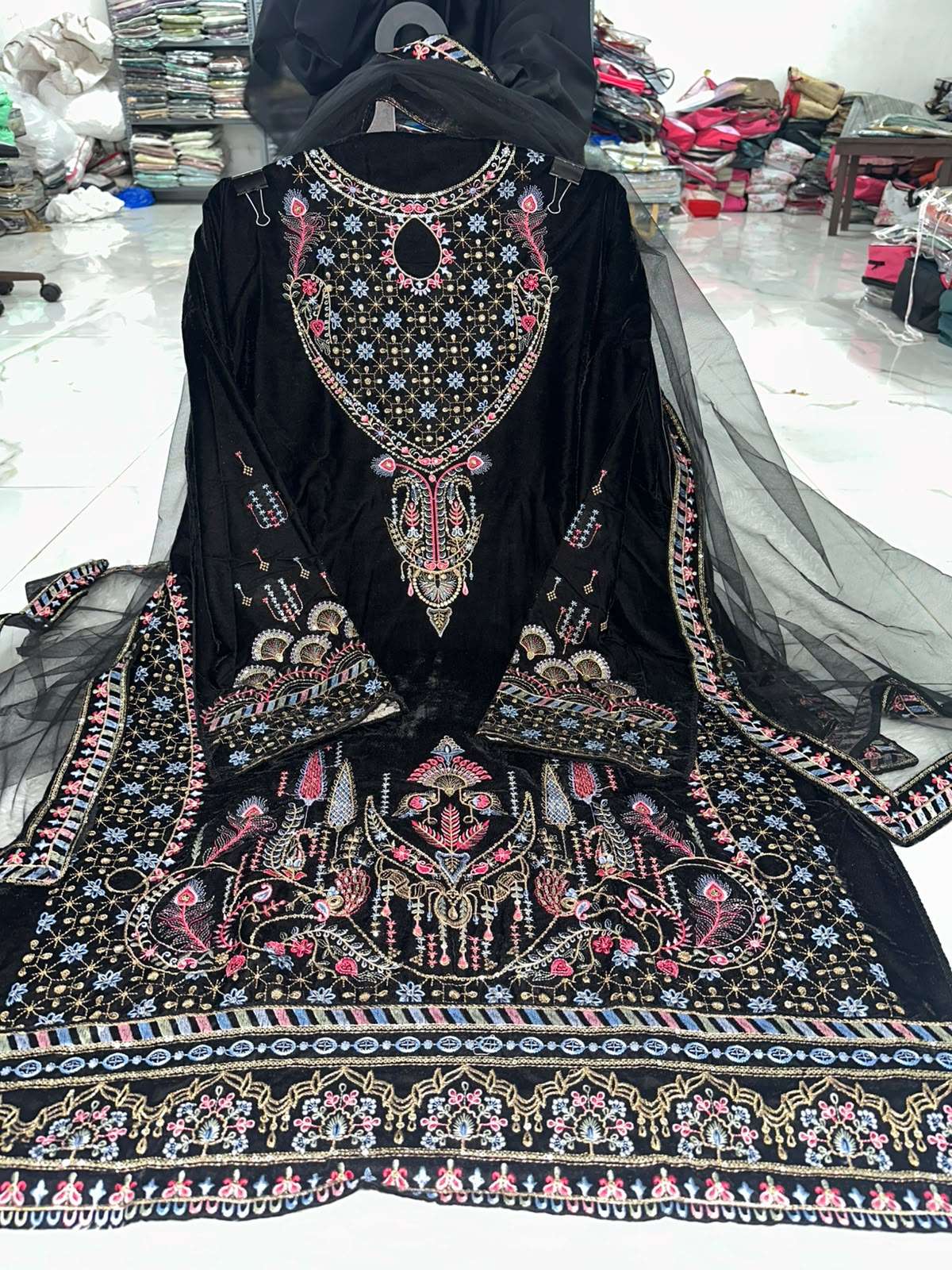 Falah Premium Velvet Collection Code NOP395 By Falah Designer Suits